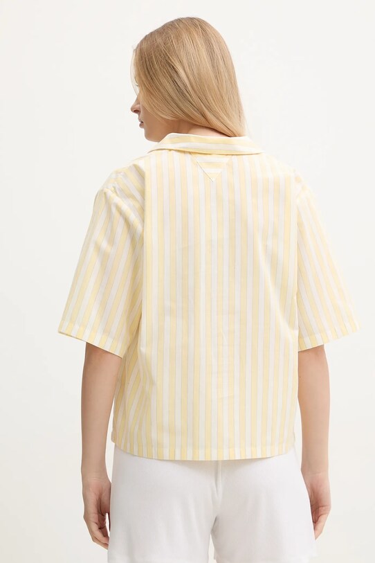 Хлопковая пижамная рубашка Tommy Hilfiger UW0UW05946 жёлтый SS25