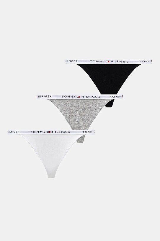 Tommy Hilfiger stringi 3-pack dzianina biały UW0UW05757