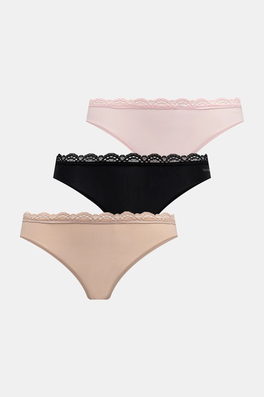 Calvin Klein Underwear stringi 3-pack dzianina różowy LV00QD5300