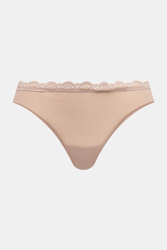 Odzież Calvin Klein Underwear stringi damskie 3-pack LV00QD5300 beżowy