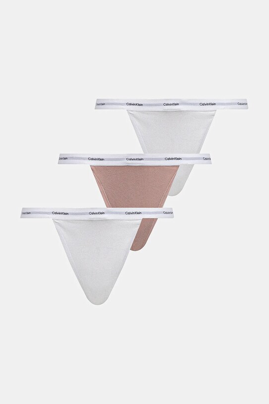 Стринги Calvin Klein Underwear 3 шт меланж белый LV00QD5308