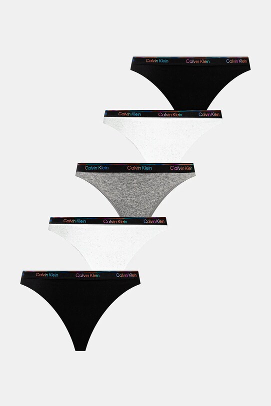 Nohavičky Calvin Klein Underwear 5-pak nohavičky čierna LV00QD5323