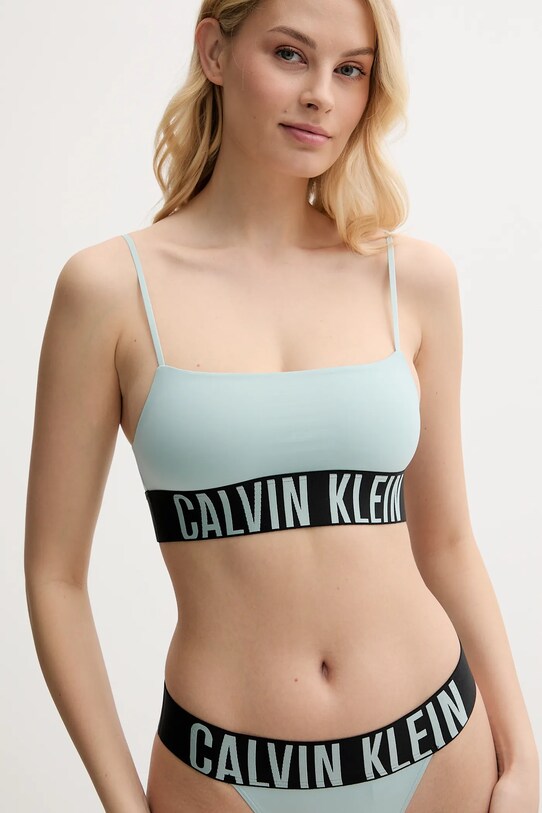 Calvin Klein Underwear biustonosz dzianina turkusowy 000QF7631E