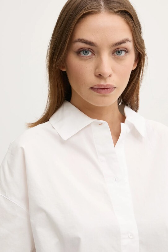 Бавовняна піжамна сорочка Calvin Klein Underwear білий 000QS7314E