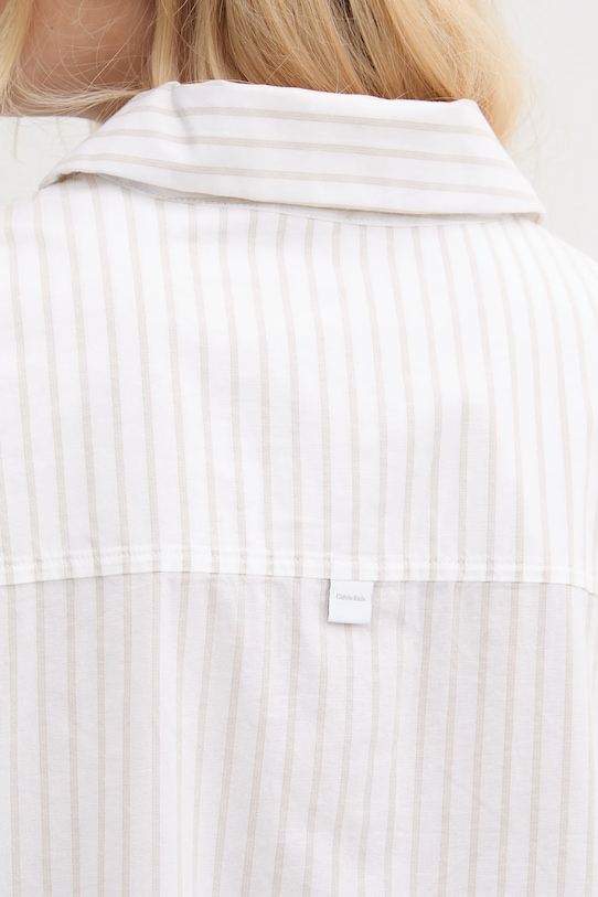 Bombažna spalna srajca Calvin Klein Underwear 000QS7314E bež