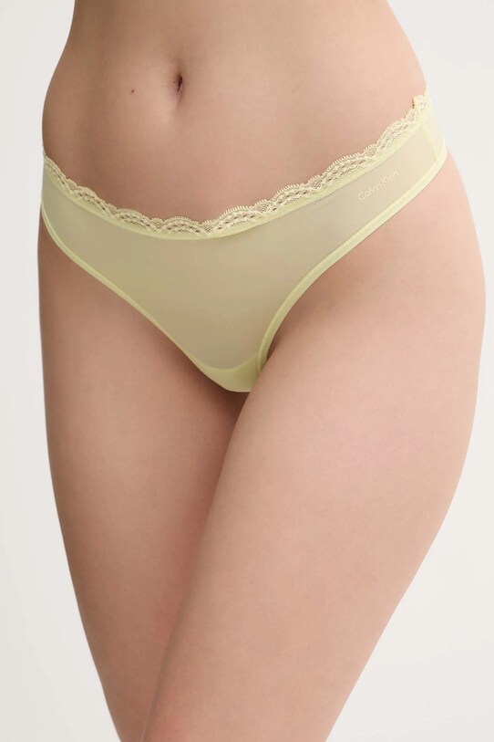 Calvin Klein Underwear chiloți brazilieni tanga verde LV00QD5270