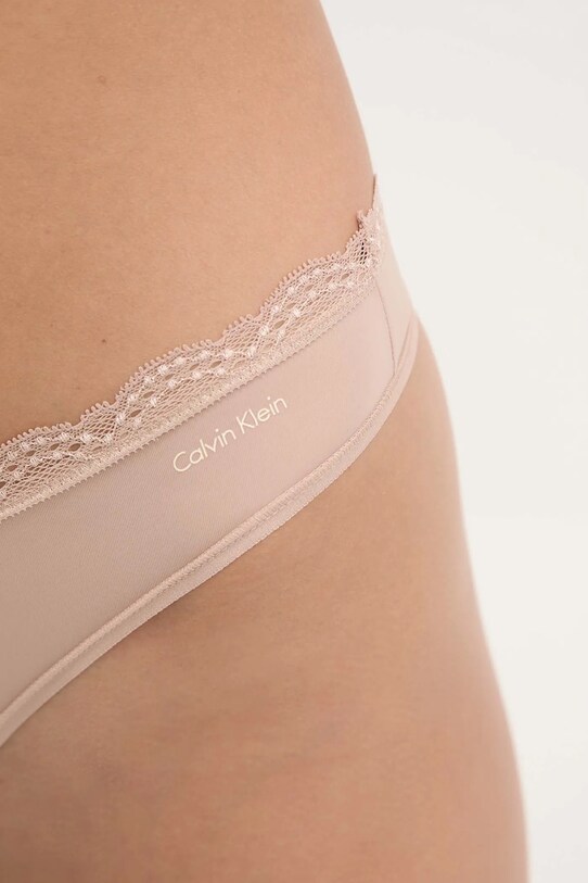Oblečení Kalhotky brazilky Calvin Klein Underwear LV00QD5270 béžová