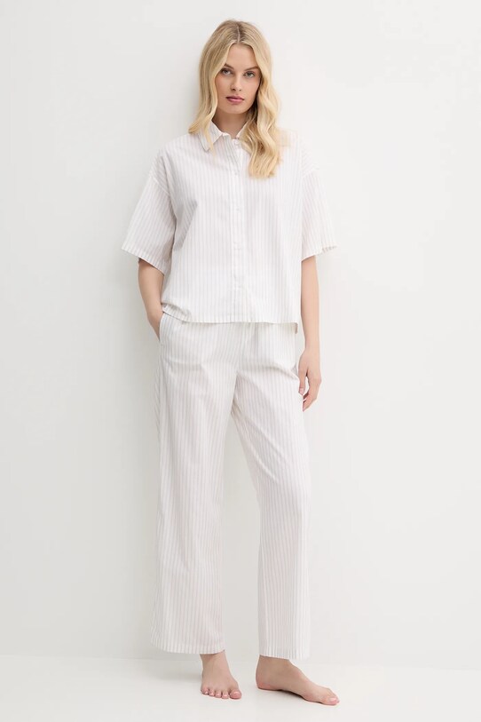 Calvin Klein Underwear pantaloni pijama bumbac LV00QS7410 bej SS25