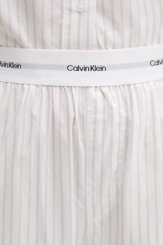 Calvin Klein Underwear pantaloni pijama bumbac bej LV00QS7410