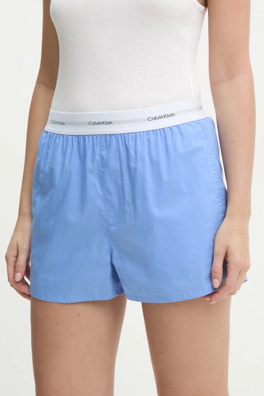 Bavlnené pyžamové šortky Calvin Klein Underwear spodný fialová LV00QS7411