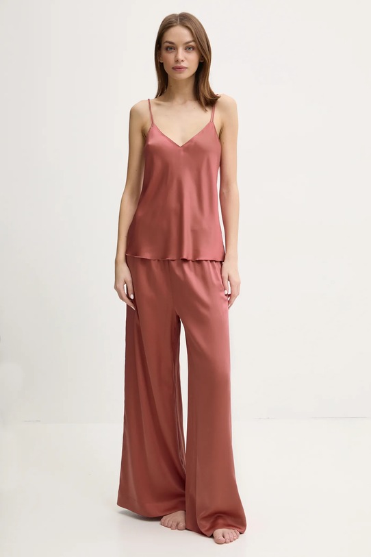 Dugi donji dio pidžame Calvin Klein Underwear 000QS7300E narančasta SS25