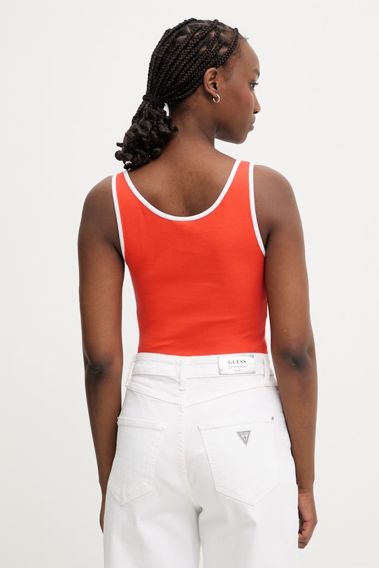 Oblečení Karl Lagerfeld Jeans top dámský s bavlnou A2W17021 oranžová