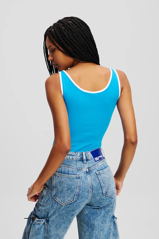 Бавовняне боді Karl Lagerfeld Jeans A2W17021 блакитний SS25