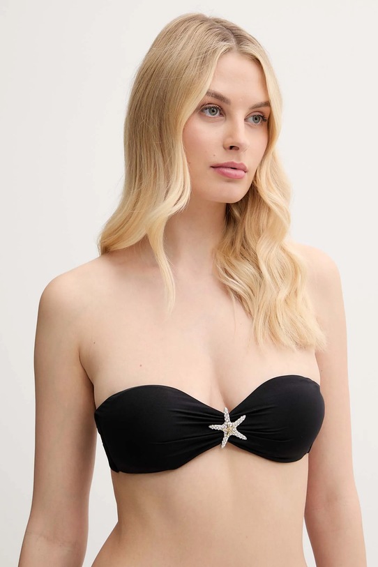 Guess biustonosz kąpielowy aplikacja czarny E5GJ22.KC692