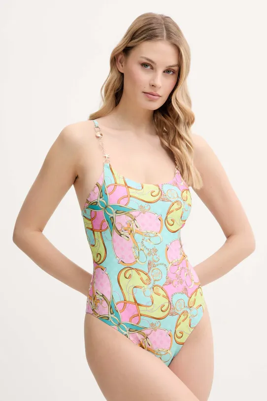 Jednodílné plavky Guess měkké tyrkysová E5GJ21.KCR12