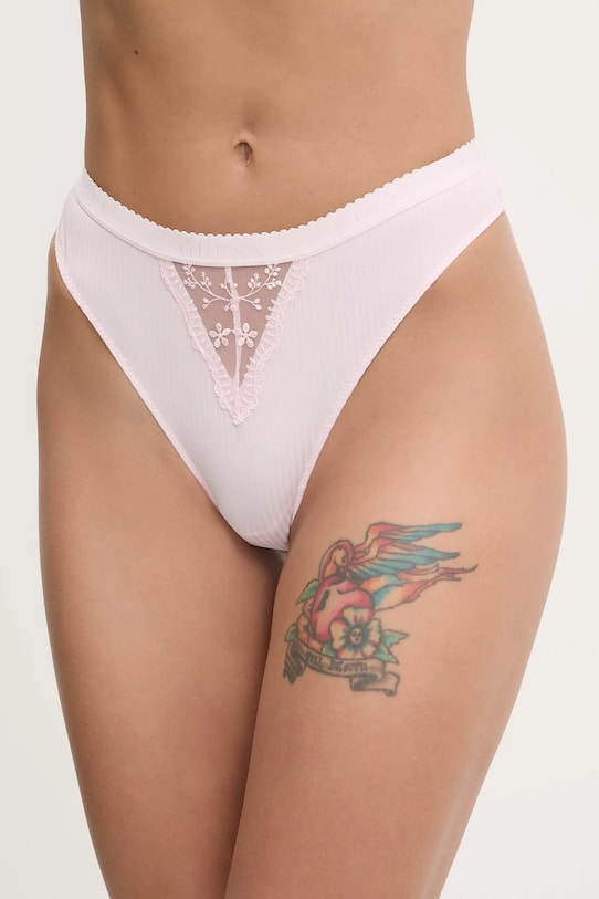 Стринги Guess LIVIA аппликация розовый O5GE06.KCQ60