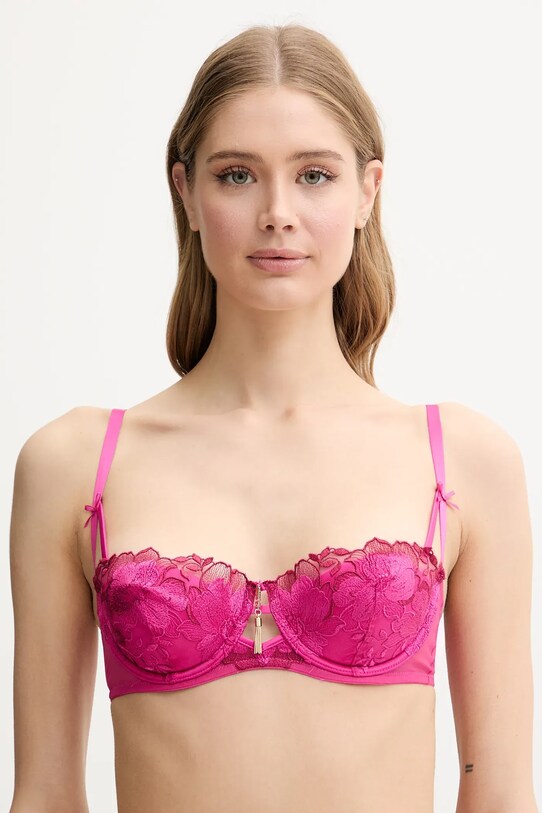 Guess sutien LUISA cu balene roz O5GC10.KCQ80