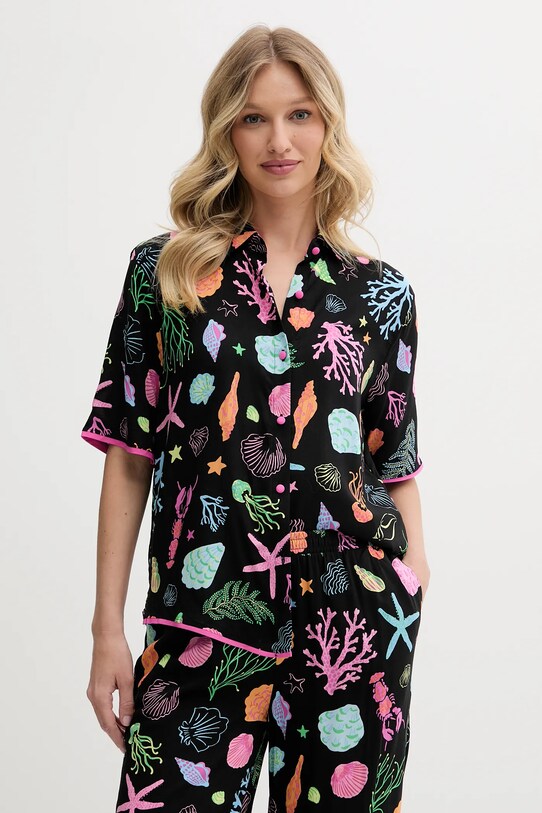 Kate Spade piżama KSI92748 czarny SS25