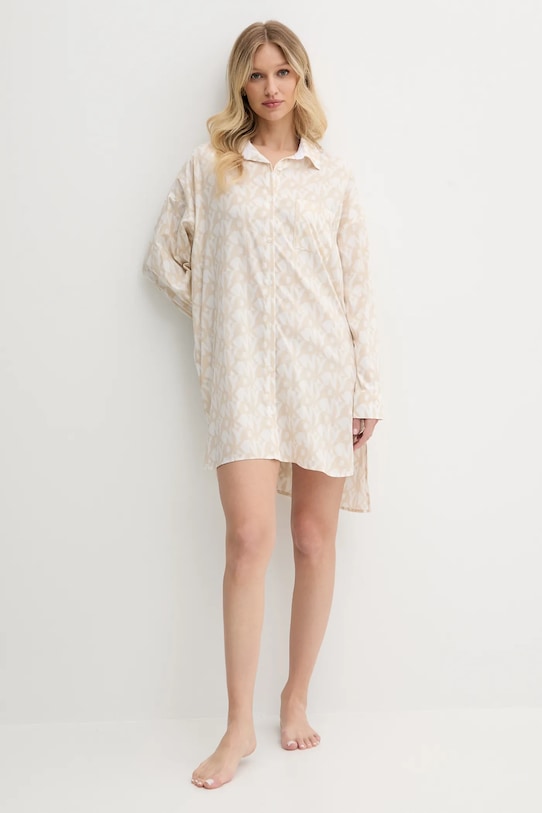 Dkny cămașă de noapte YI30048 bej SS25