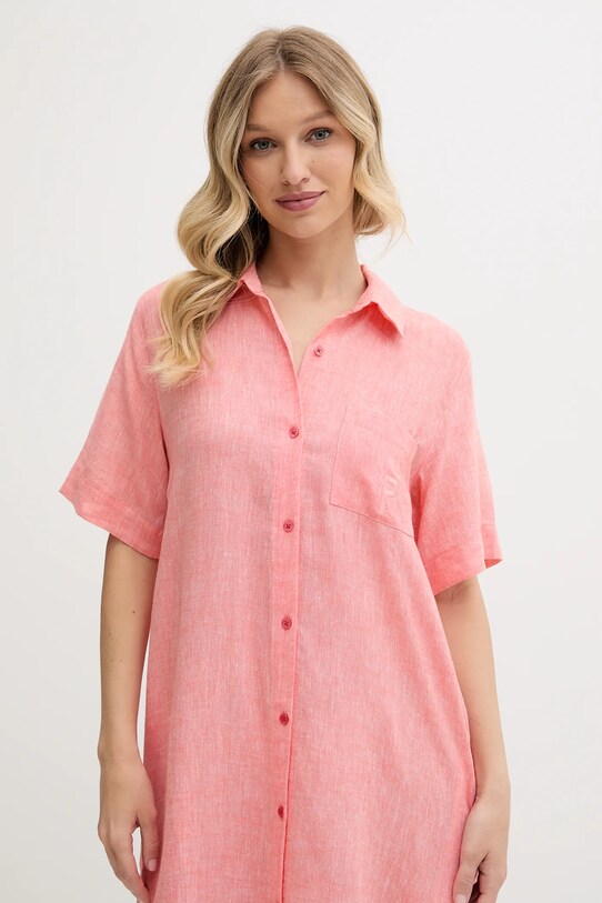 Odzież Dkny koszula nocna lniana YI30054 pomarańczowy