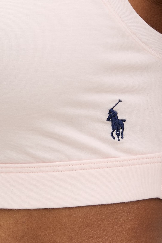 Polo Ralph Lauren biustonosz bawełniany z elastanem 4P0498 różowy