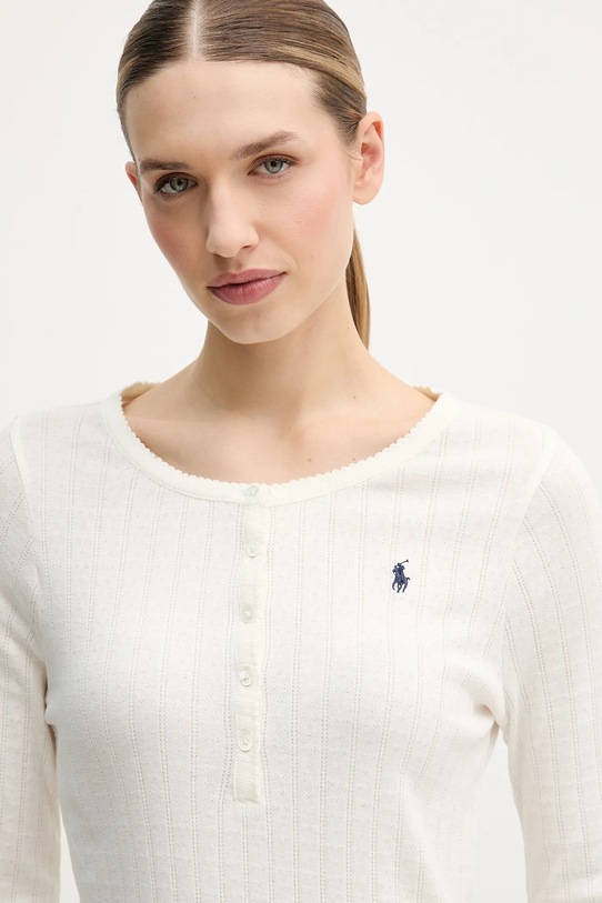 Polo Ralph Lauren piżama bawełniana 4P0235 beżowy