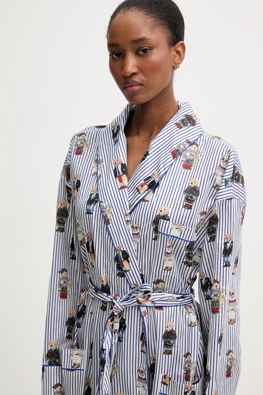 Odzież Polo Ralph Lauren szlafrok bawełniany 4P0248 niebieski