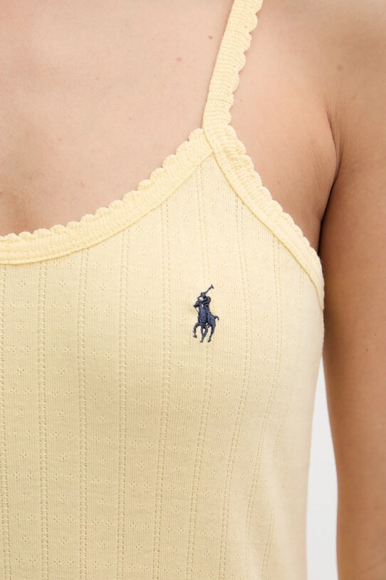 Polo Ralph Lauren koszula nocna bawełniana 4P0255 żółty