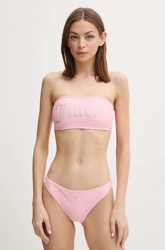 Juicy Couture costum de baie din două piese ARIEL BANDEAU moale roz JCIT122001