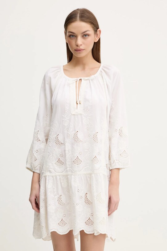 Melissa Odabash rochie de plajă din bumbac imprimeu bej MO.PEARL