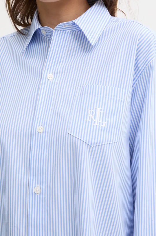 Bavlněná pyžamová košile Lauren Ralph Lauren ILN32315 modrá
