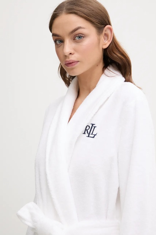 Lauren Ralph Lauren halat de baie din bumbac alb ILN42298