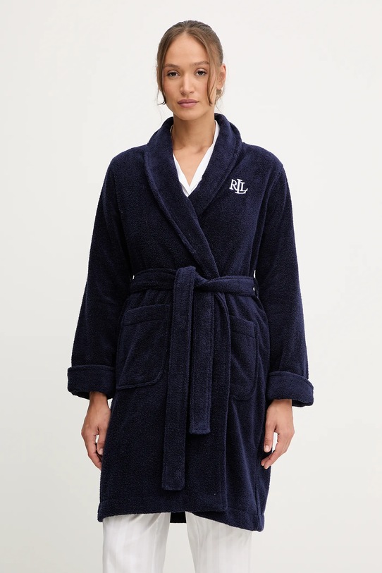 Pamučni kućni orgtač Lauren Ralph Lauren tkanina mornarsko plava ILN42298