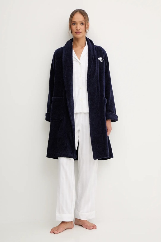 Pamučni kućni orgtač Lauren Ralph Lauren ILN42298 mornarsko plava AW25