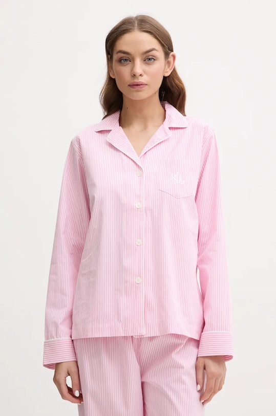 Îmbrăcăminte Lauren Ralph Lauren set de pijama de bumbac ILN92315 roz