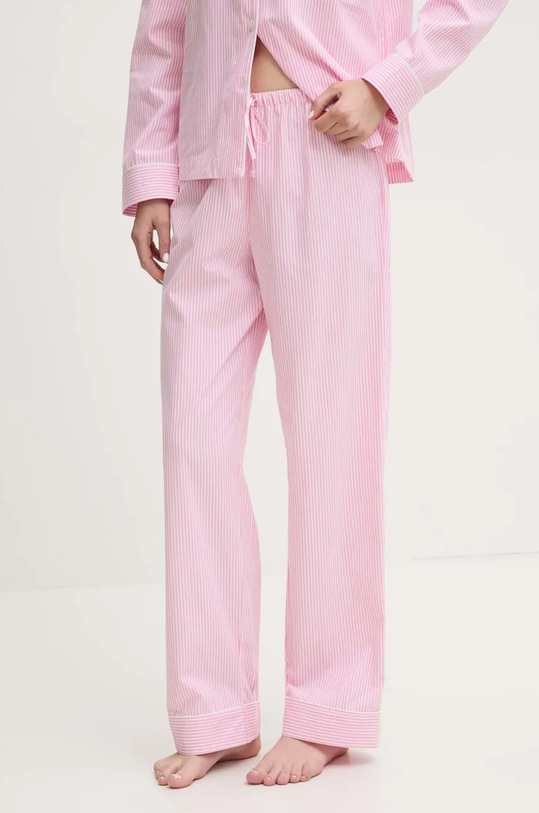 Lauren Ralph Lauren set de pijama de bumbac roz ILN92315