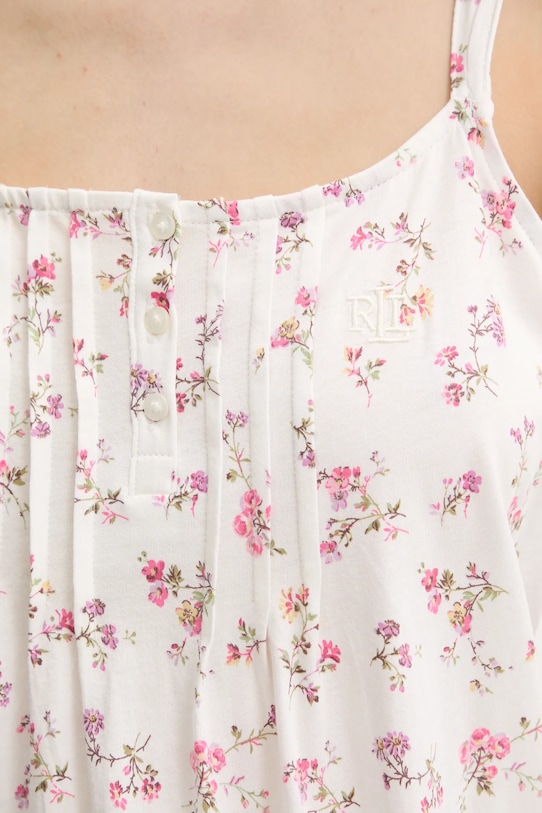 Хлопковая ночная рубашка Lauren Ralph Lauren ILN22408 белый