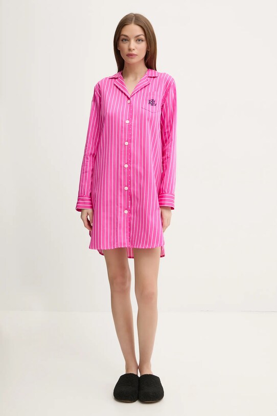 Lauren Ralph Lauren camasa de pijama ILN32399 roz SS25
