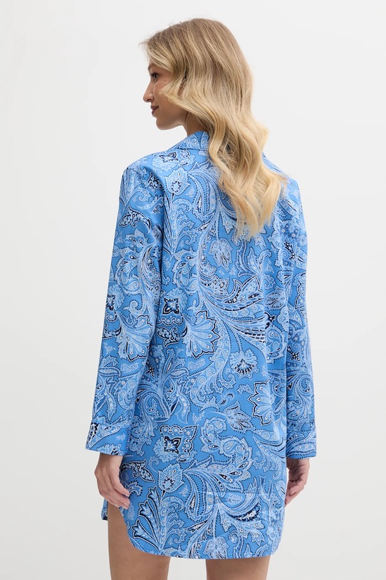 Pyžamová košeľa Lauren Ralph Lauren ILN32399 modrá SS25