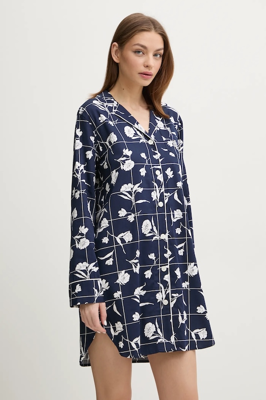 Lauren Ralph Lauren camicia da pigiama tessuto blu navy ILN32399