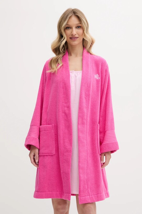 Lauren Ralph Lauren szlafrok bawełniany ILN42435 różowy SS25