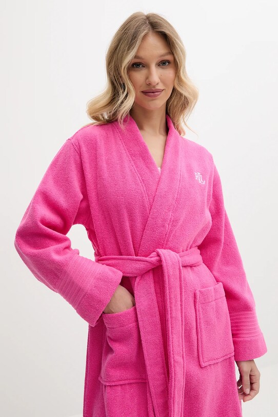 Lauren Ralph Lauren szlafrok bawełniany różowy ILN42435
