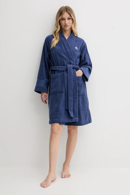 Lauren Ralph Lauren szlafrok bawełniany ILN42435 niebieski SS25