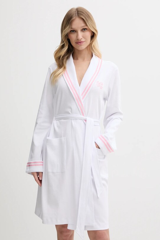 Lauren Ralph Lauren szlafrok bawełniany bawełna biały ILN42437