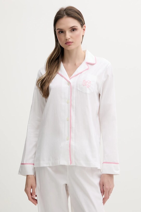 Бавовняна піжама Lauren Ralph Lauren ILN92417 білий SS25