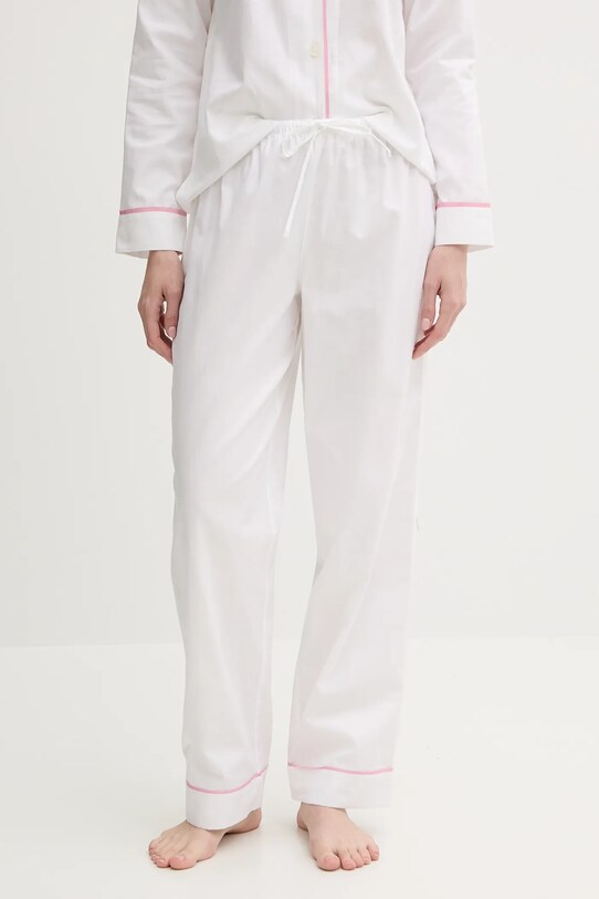 Oblečení Bavlněné pyžamo Lauren Ralph Lauren ILN92417 bílá