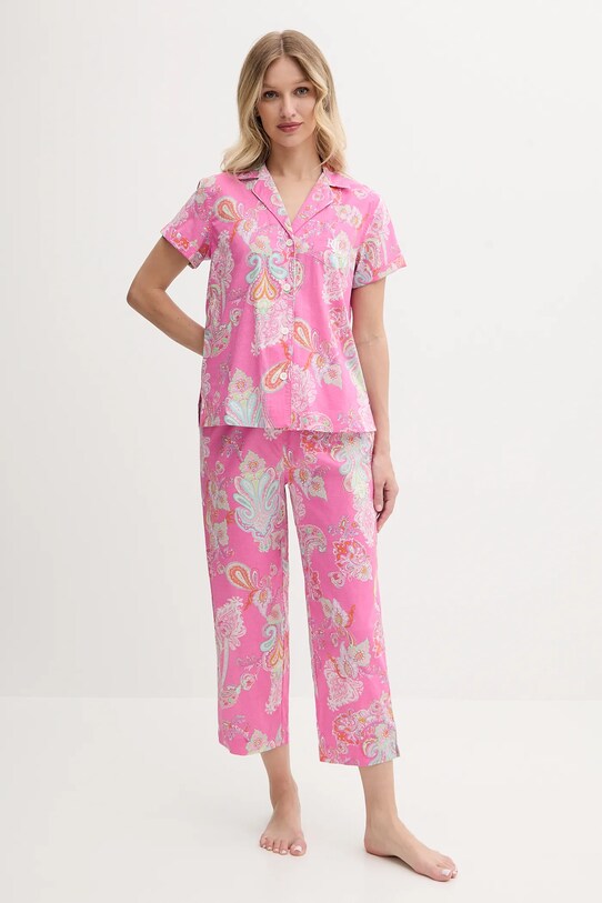 Lauren Ralph Lauren piżama tkanina różowy ILN92424