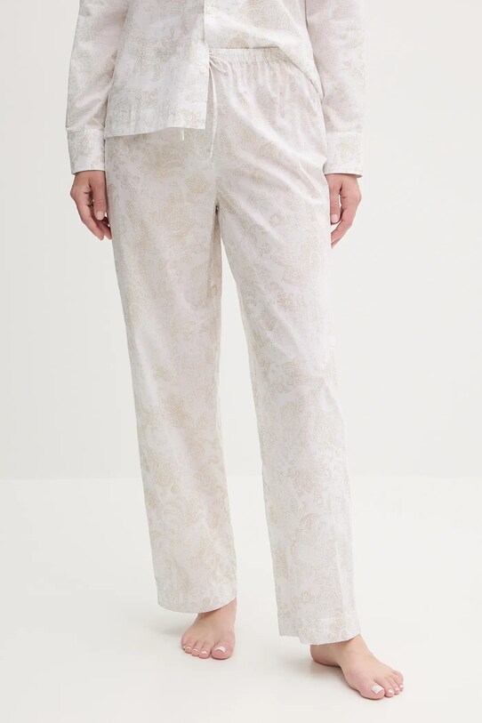 Odzież Lauren Ralph Lauren piżama bawełniana ILN92426 biały