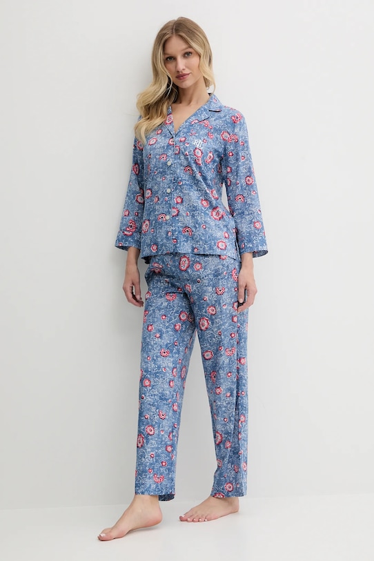 Pyžamo Lauren Ralph Lauren ILN92429 modrá SS25