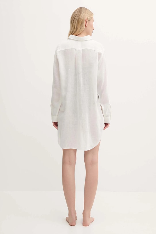 Odzież Polo Ralph Lauren koszula plażowa z domieszką lnu 21564377 beżowy